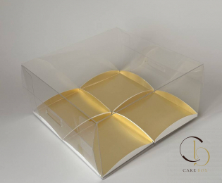 Коробка для 4 пирожных (20х20х10см) 50шт - Магазин товаров для кондитеров - Cake Box, Екатеринбург