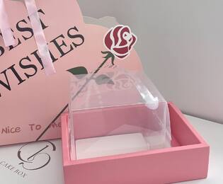 Подарочная упаковка цветы + бенто, с розой - Магазин товаров для кондитеров - Cake Box, Екатеринбург